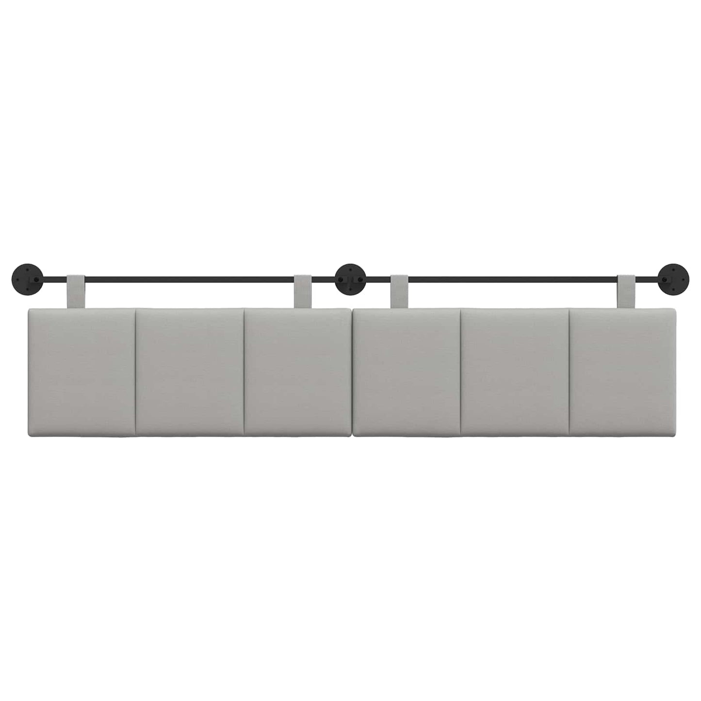 Testata appesa Rigato Grigio Nuvola 210 x 55 x 5 cm Tessuto