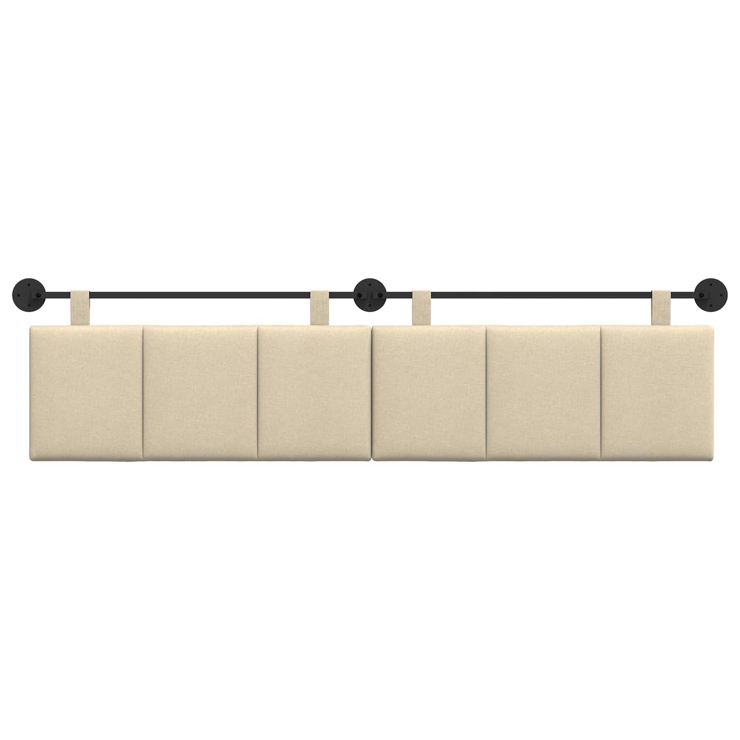 Testata appesa Montaggio a parete Crema 210 x 55 x 5 cm Tessuto