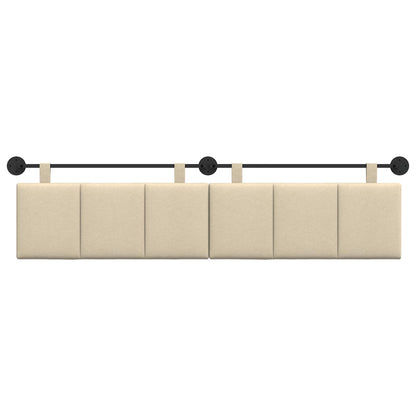 Testata appesa Montaggio a parete Crema 210 x 55 x 5 cm Tessuto