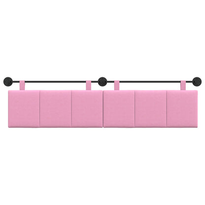 Testata appesa Montaggio a parete Rosa 210 x 55 x 5 cm Tessuto