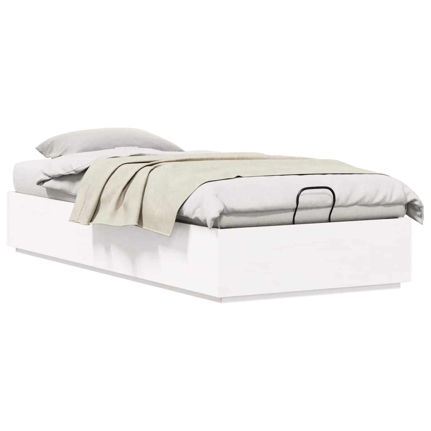 Letto ottomano Bianco 80 x 200 cm Legno di pino massiccio