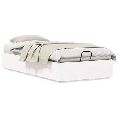 Letto ottomano Bianco 80 x 200 cm Legno di pino massiccio
