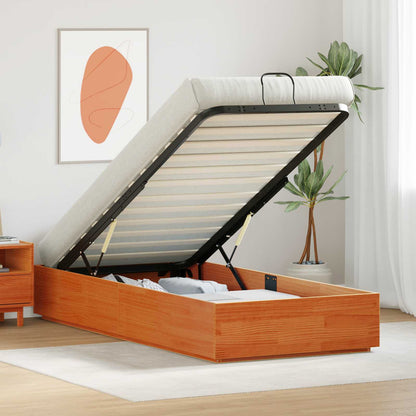 Letto ottomano Marrone Cera 80 x 200 cm Legno di pino massiccio