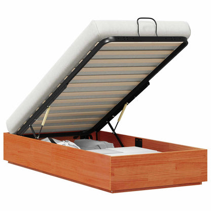 Letto ottomano Marrone Cera 80 x 200 cm Legno di pino massiccio