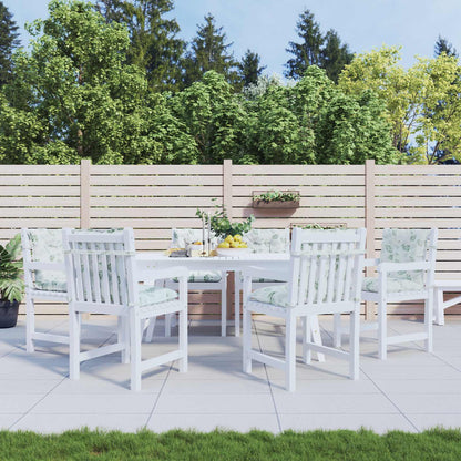 Cuscino per Sedia 6 pcs Bianco 100 x 50 x 7 cm Oxford
