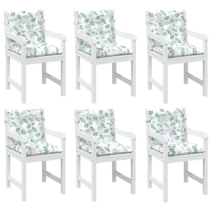 Cuscino per Sedia 6 pcs Bianco 100 x 50 x 7 cm Oxford