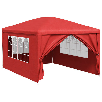 Tenda da festa con pareti Rosso 400 x 300 x 255 cm