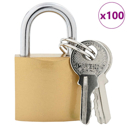 U Lock con Chiavi 100 pcs Ottone Ferro