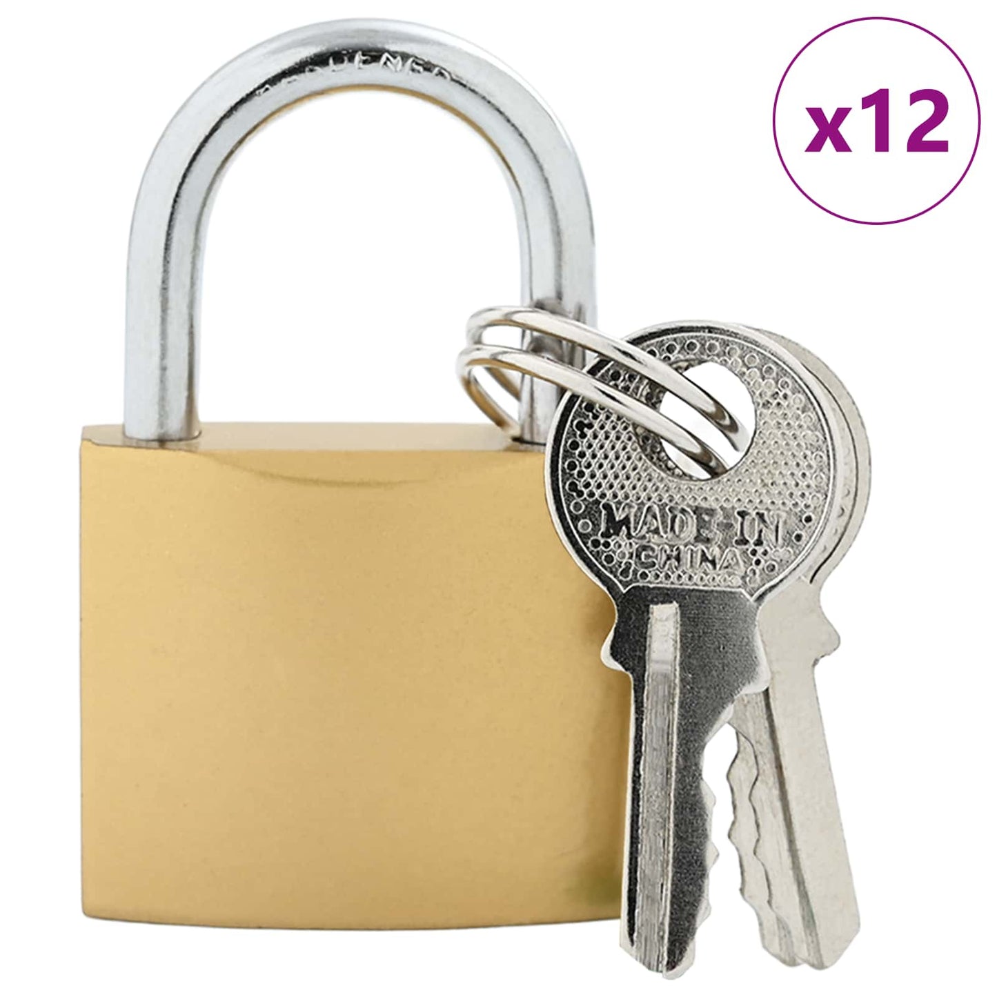 U Lock con Chiavi 12 pcs Ottone Ferro