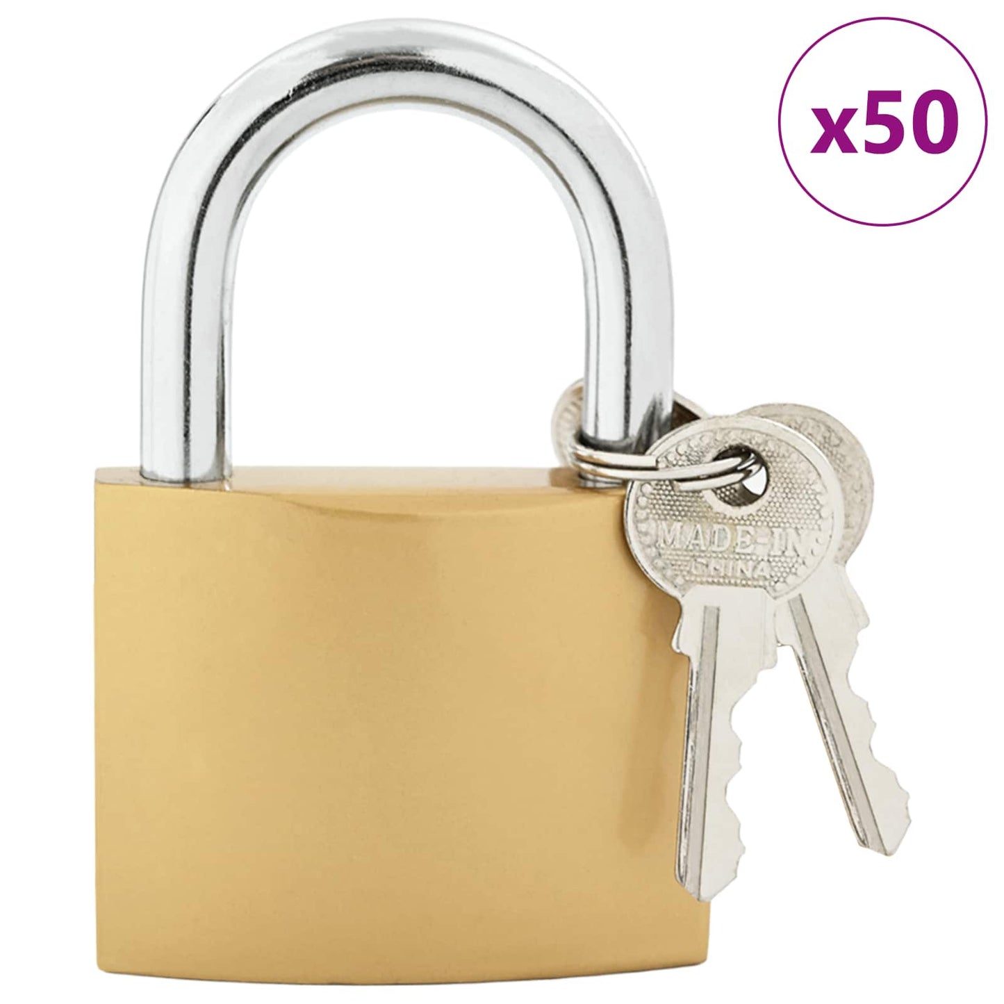 U Lock con Chiavi 50 pcs Ottone Ferro