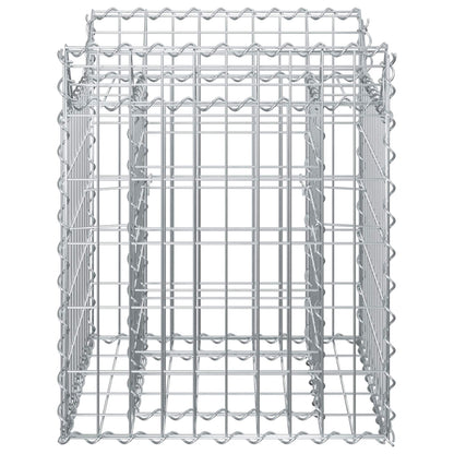 Letto rialzato in gabbione Argento 50 x 50 x 60 cm