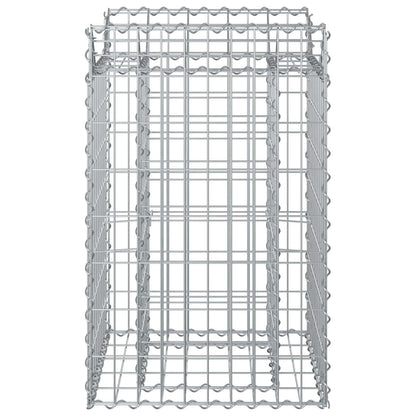 Letto rialzato in gabbione Argento 50 x 50 x 80 cm