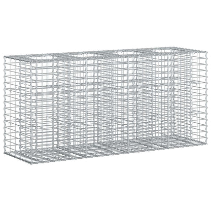 Letto rialzato in gabbione Argento 170 x 50 x 80 cm