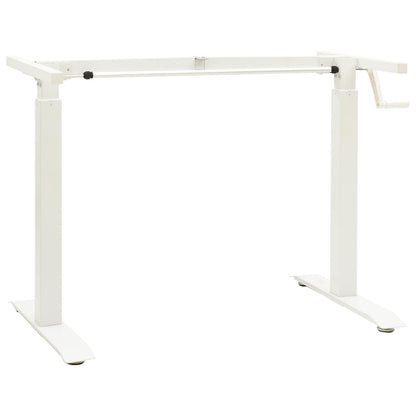 Scrivania con archiviazione Bianco e Marrone Chiaro 140 x 60 cm