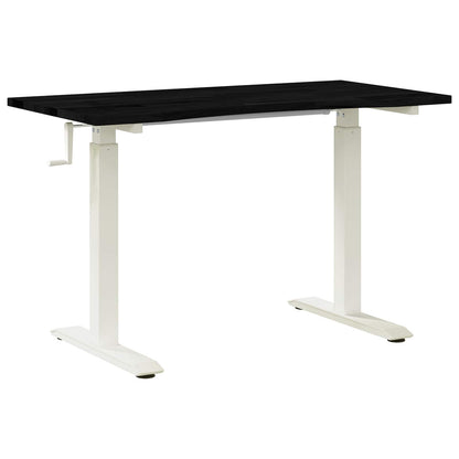 Scrivania con archiviazione Bianco e Marrone Scuro 120 x 60 cm