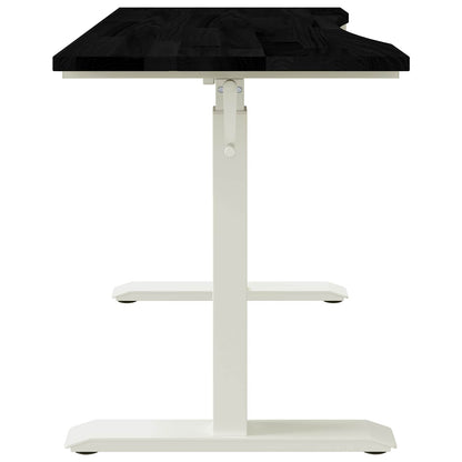 Scrivania con archiviazione Bianco e Marrone Scuro 120 x 60 cm