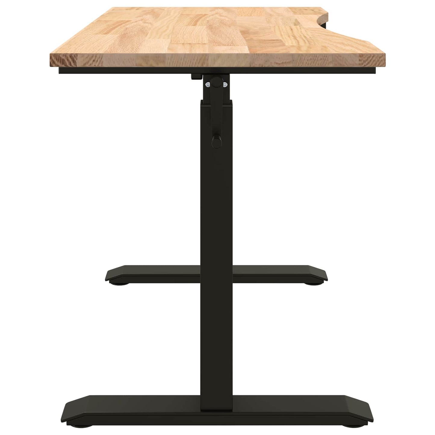 Scrivania Nero e naturale 120 x 60 cm Legno di Quercia Massello
