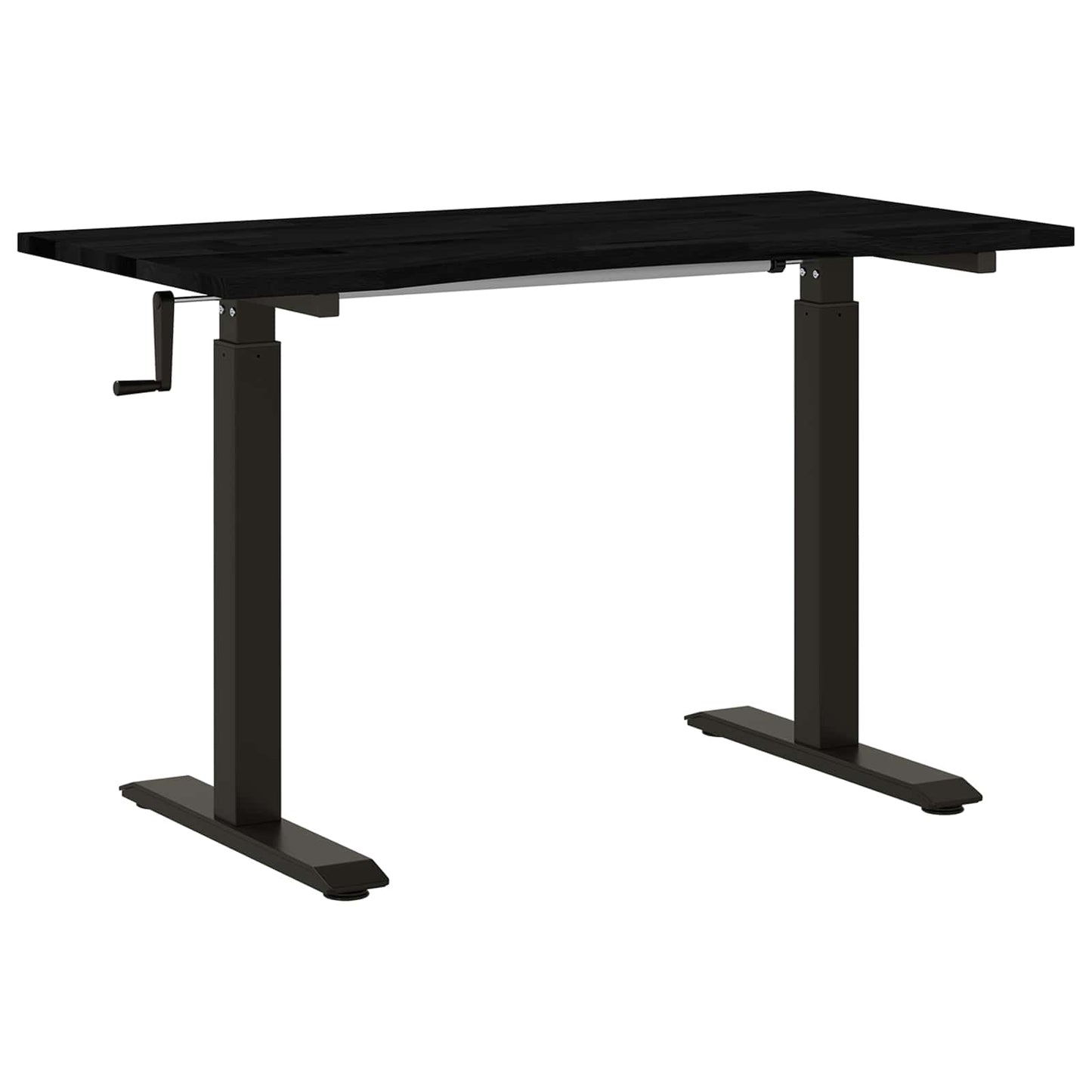 Scrivania con archiviazione Nero e Marrone Scuro 120 x 60 cm