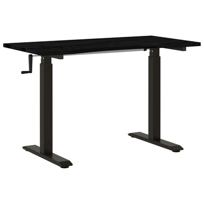 Scrivania con archiviazione Nero e Marrone Scuro 120 x 60 cm