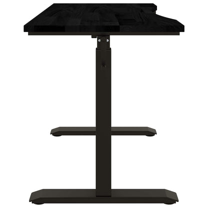 Scrivania con archiviazione Nero e Marrone Scuro 120 x 60 cm