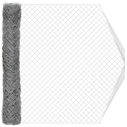 Recinzione a rete metallica Galvanizzato 2 x 10 m Vetro