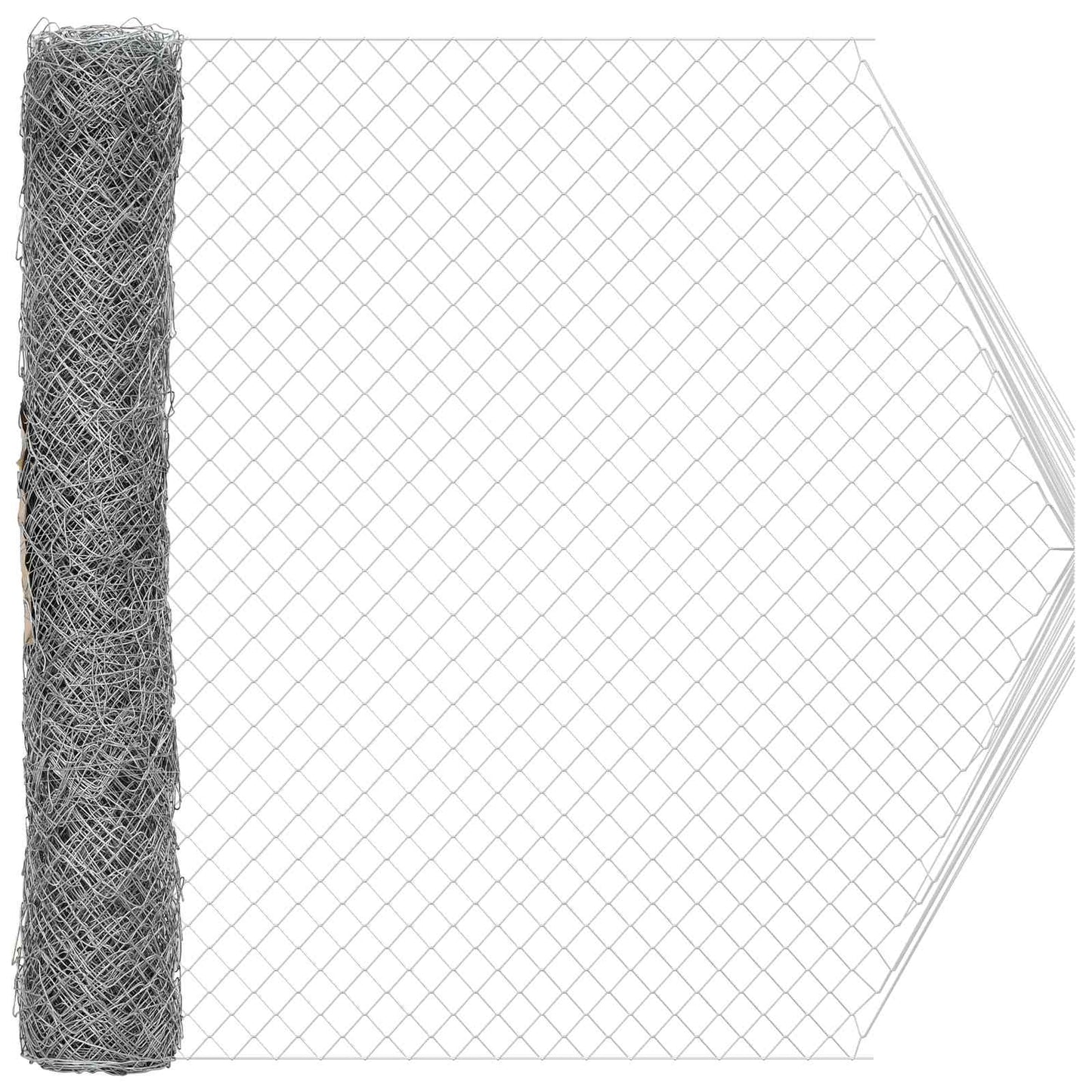 Recinzione a rete metallica Galvanizzato 2 x 20 m Vetro
