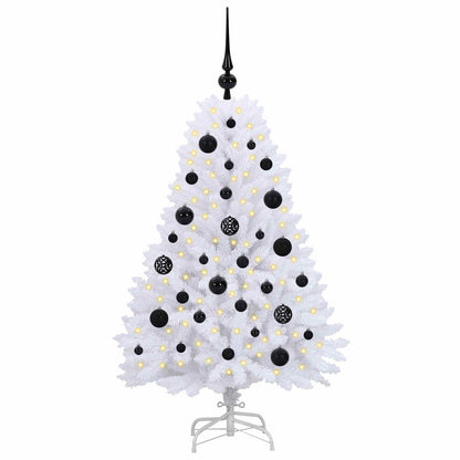 Albero di Natale Artificiale con Rami Pieghevoli Bianco 120 cm