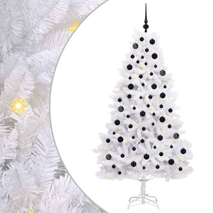 Albero di Natale Artificiale con Rami Pieghevoli Bianco 180 cm