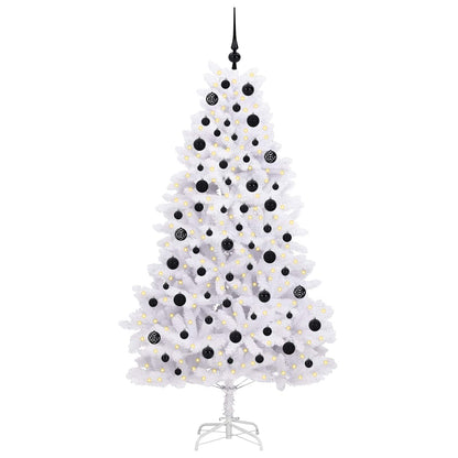 Albero di Natale Artificiale con Rami Pieghevoli Bianco 180 cm