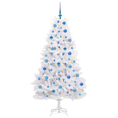 Albero di Natale Artificiale con Rami Pieghevoli Bianco 180 cm