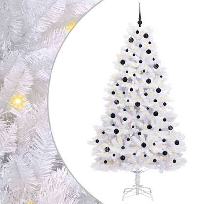Albero di Natale Artificiale con Rami Pieghevoli Bianco 210 cm