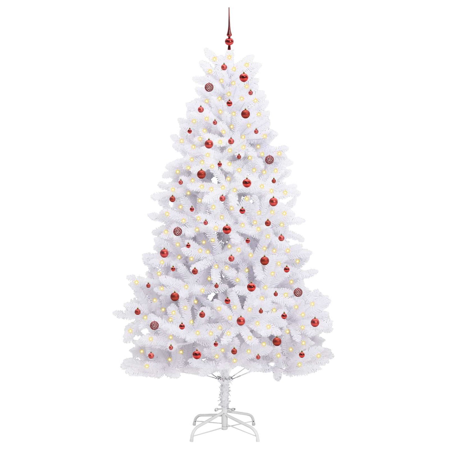 Albero di Natale Artificiale con Rami Pieghevoli Bianco 270 cm
