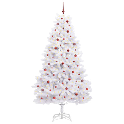 Albero di Natale Artificiale con Rami Pieghevoli Bianco 270 cm