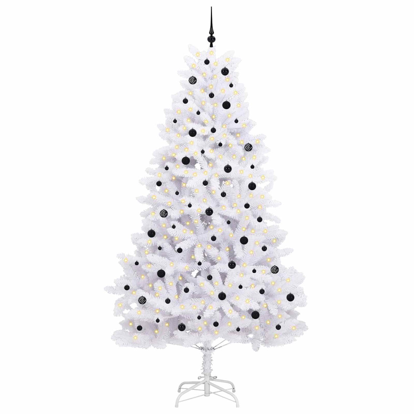 Albero di Natale Artificiale con Rami Pieghevoli Bianco 270 cm