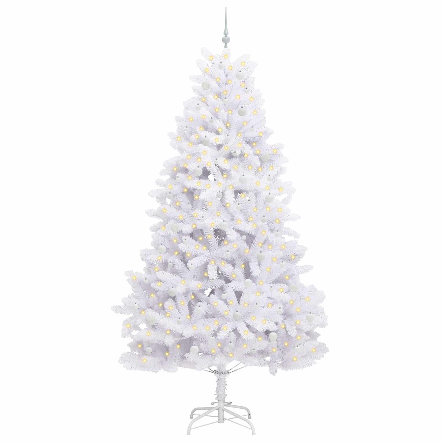 Albero di Natale Artificiale con Rami Pieghevoli Bianco 270 cm