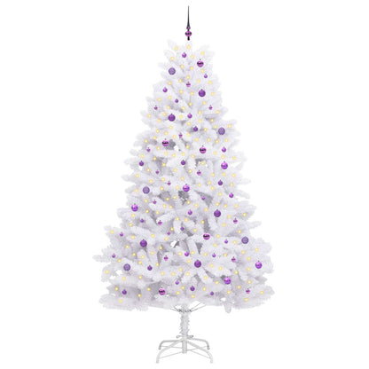 Albero di Natale Artificiale con Rami Pieghevoli Bianco 270 cm