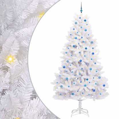 Albero di Natale Artificiale con Rami Pieghevoli Bianco 270 cm