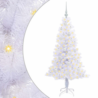 Albero di Natale artificiale Bianco 150 cm PVC e Acciaio
