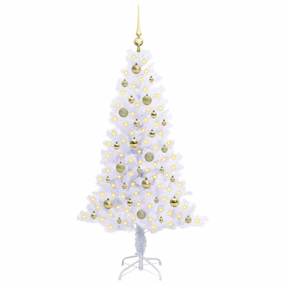 Albero di Natale artificiale Bianco 150 cm PVC e Acciaio