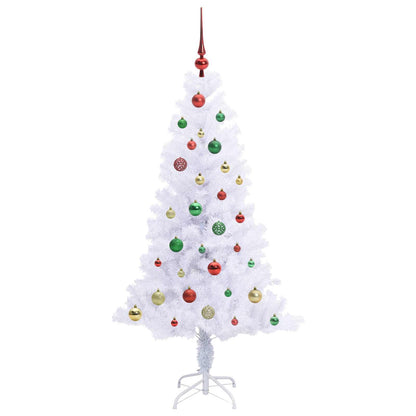 Albero di Natale artificiale Bianco 150 cm PVC e Acciaio
