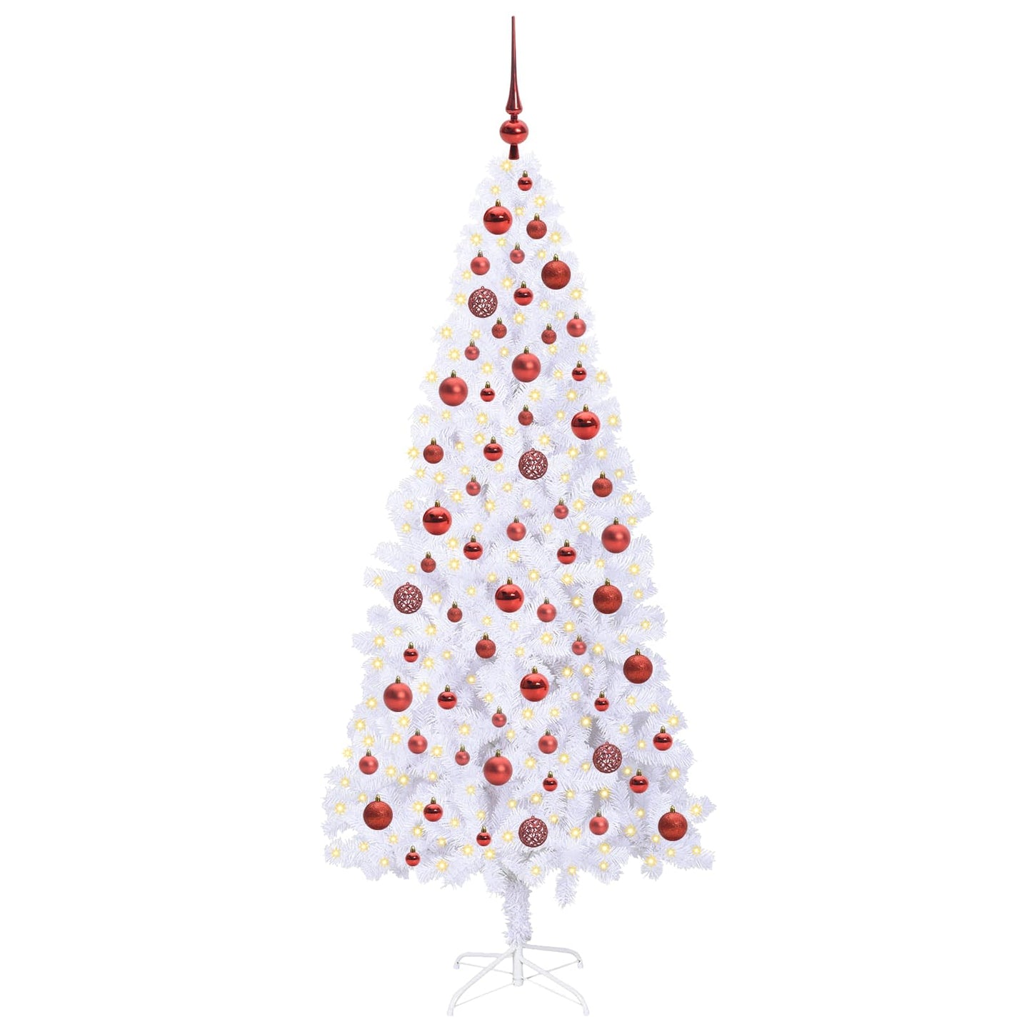 Albero di Natale artificiale Bianco 180 cm PVC e Acciaio