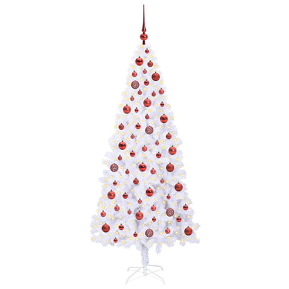 Albero di Natale artificiale Bianco 180 cm PVC e Acciaio