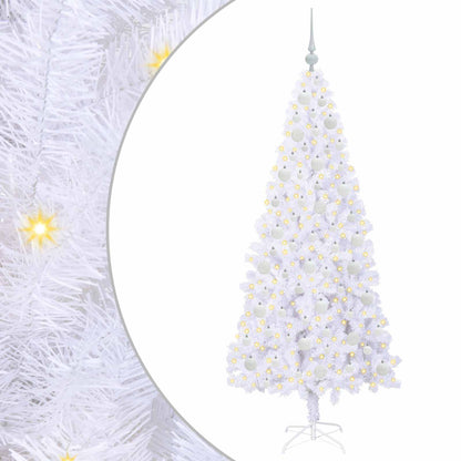 Albero di Natale artificiale Bianco 180 cm PVC e Acciaio