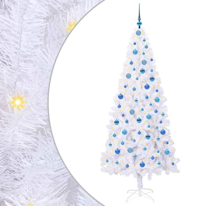 Albero di Natale artificiale Bianco 210 cm PVC e Acciaio