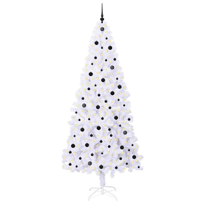 Albero di Natale artificiale Bianco 240 cm PVC e Acciaio