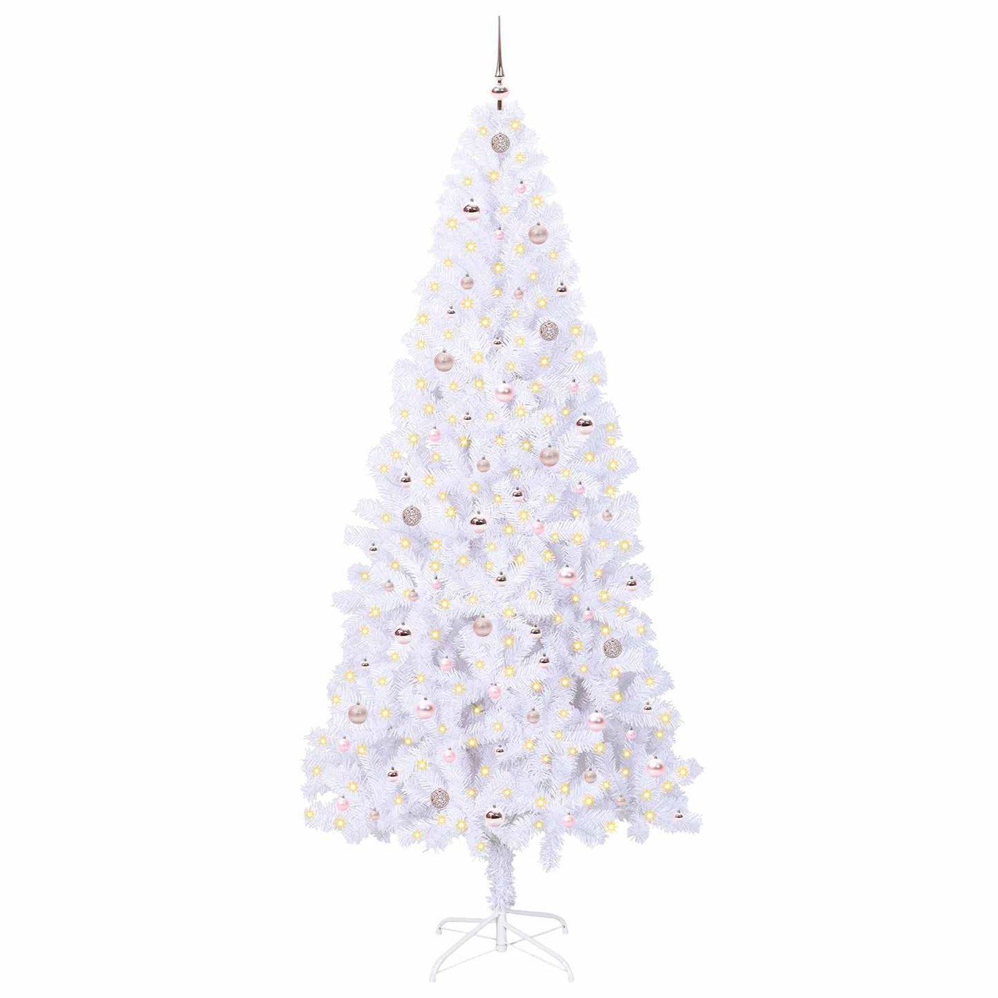Albero di Natale artificiale Bianco 240 cm PVC e Acciaio