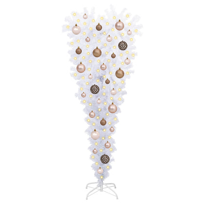Albero di Natale artificiale Bianco 120 cm PVC e Acciaio
