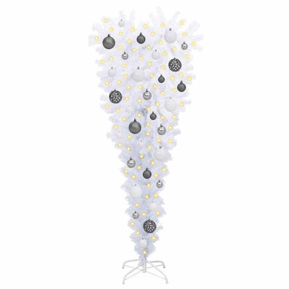 Albero di Natale artificiale Bianco 120 cm PVC e Acciaio