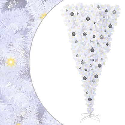 Albero di Natale artificiale Bianco 180 cm PVC e Acciaio