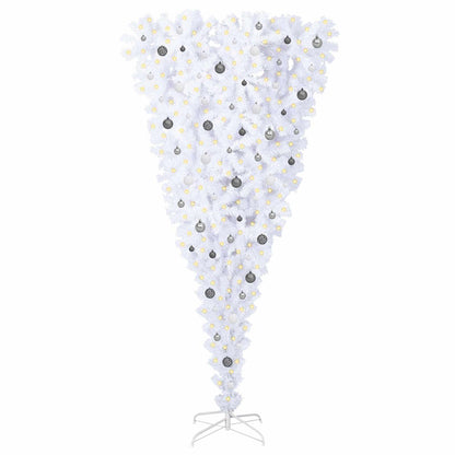 Albero di Natale artificiale Bianco 240 cm PVC e Acciaio